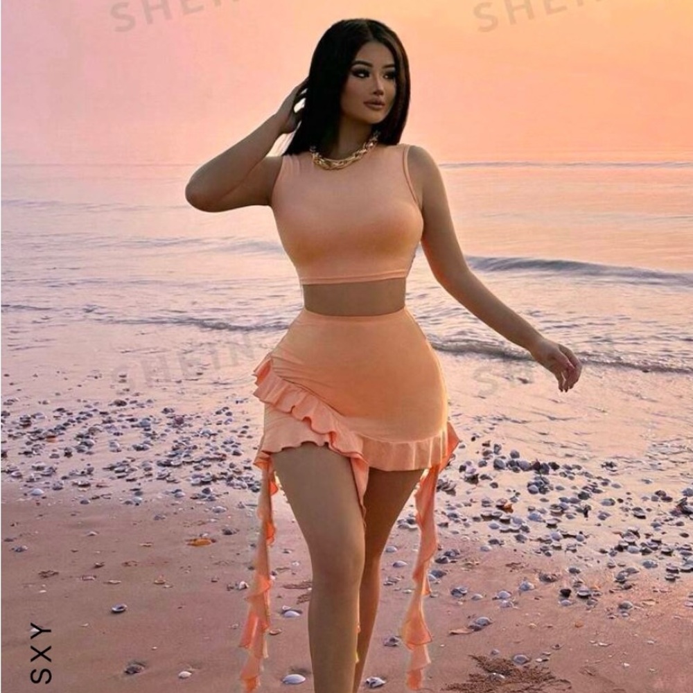 2 piece fit orange